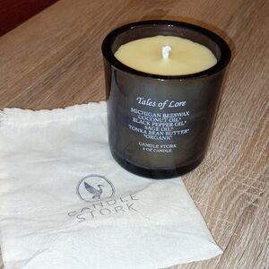 Beeswax Candle 8 Oz Organic 45 Hours Candle Stork New With Dust Bag